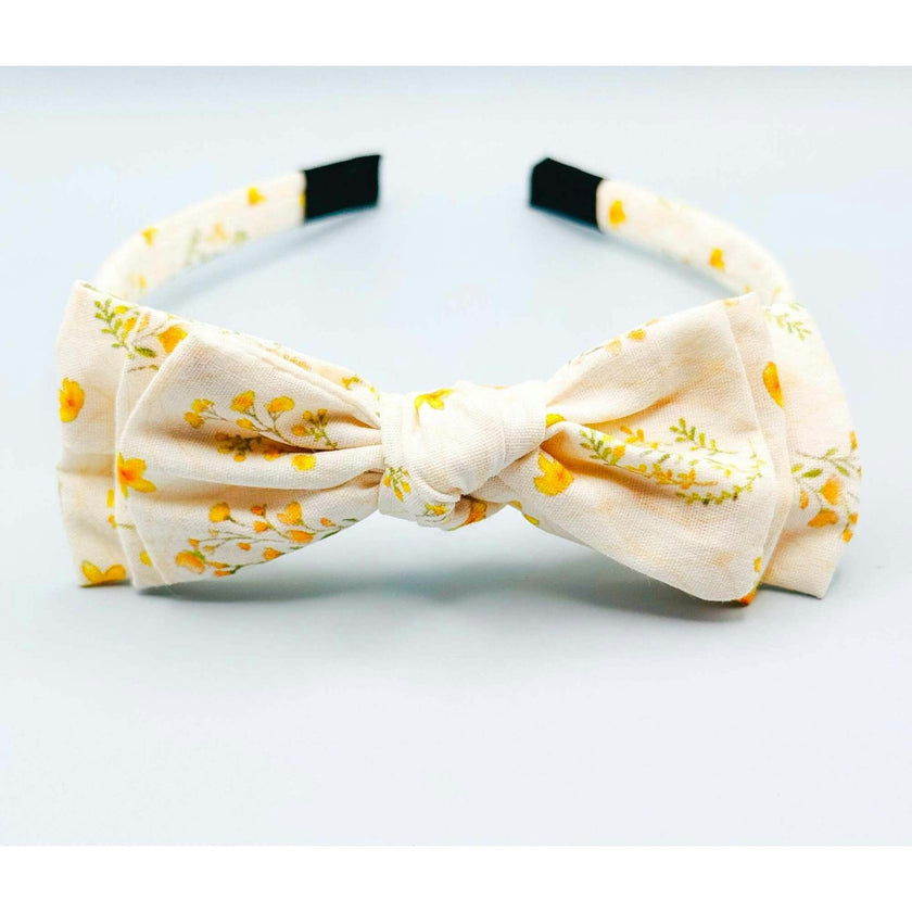 Three Little Bows Headband | Golden Blossom