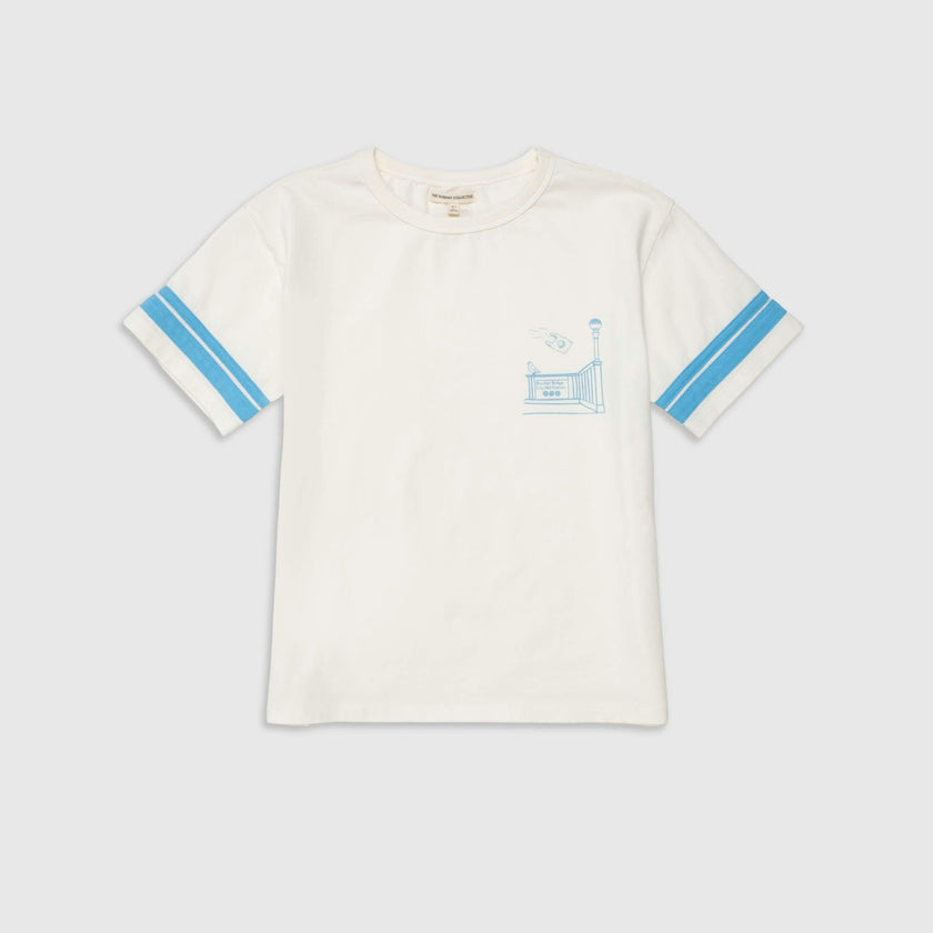 Organic Weekend Tee with Buzzer Blue Trim