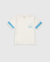Organic Weekend Tee with Buzzer Blue Trim