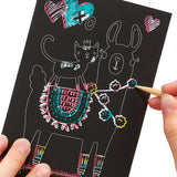Scratch and Scribble Mini Scratch Art Kit - Funtastic Friends - 8 Cards 1 Sticker Sheet