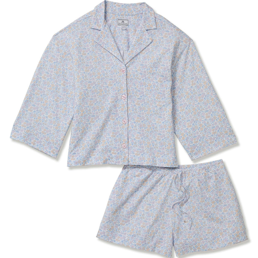 The Olivia Pima Short Set in Fleur Blanche