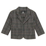 Woven Plaid Blazer Beige