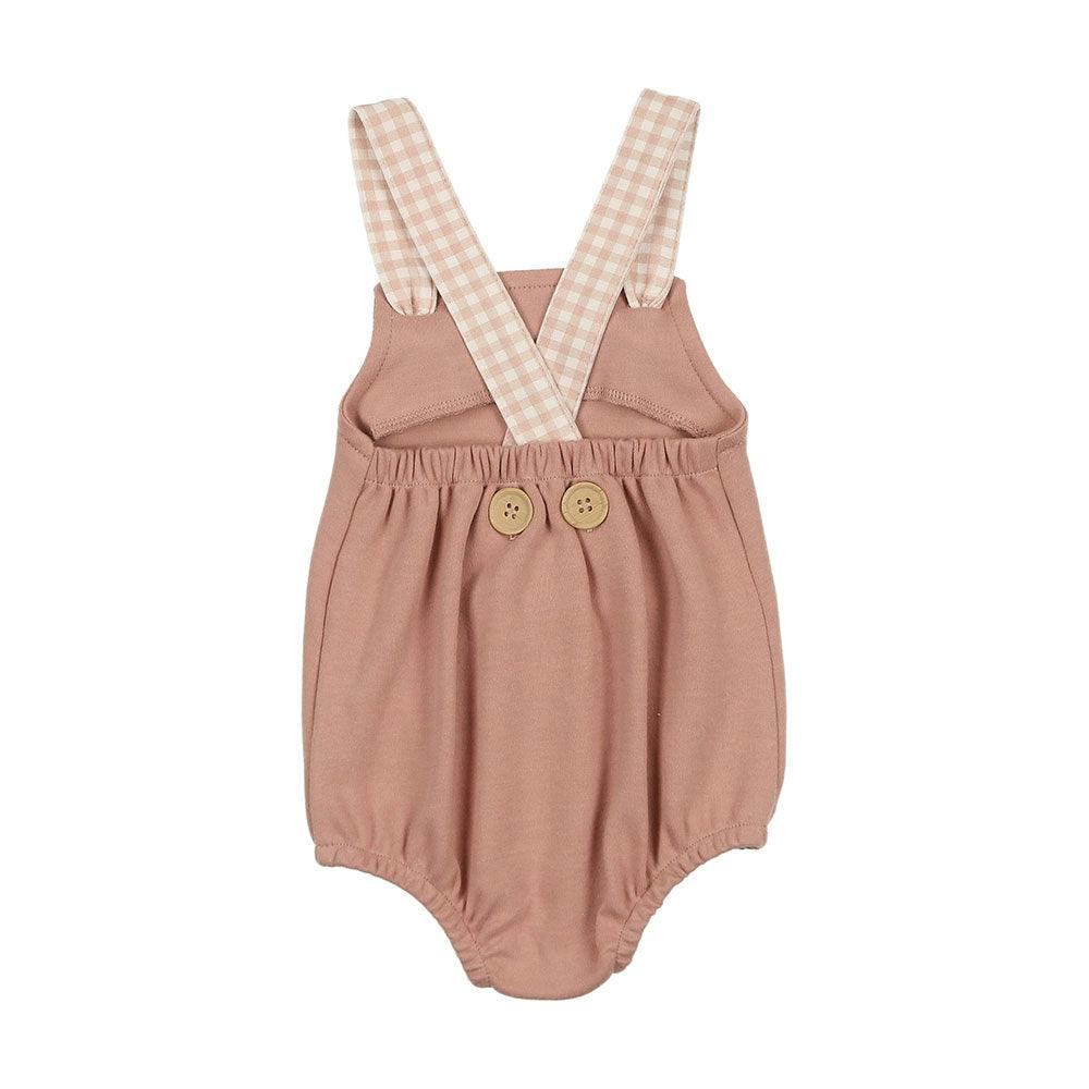 Gingham Glory Romper Misty Rose