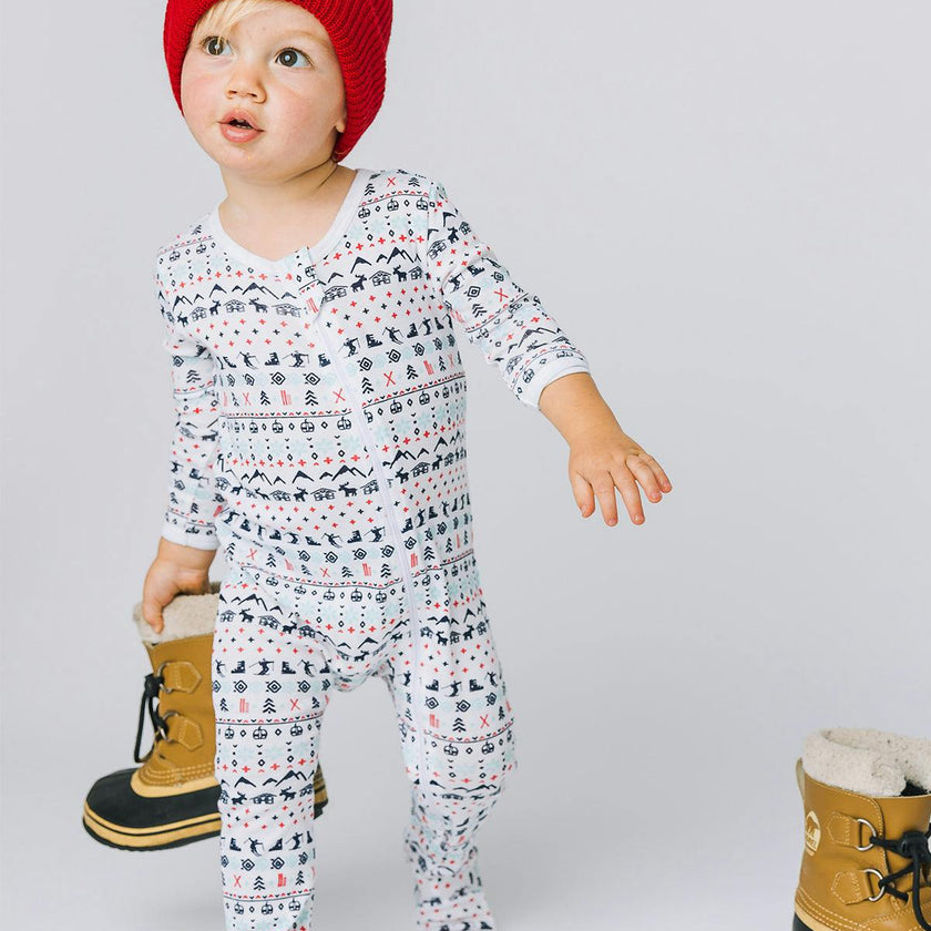 The Organic Zipper Footie [Ski Club]
