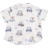 Zooming Golf Carts - Polo Button Up with Casual Short