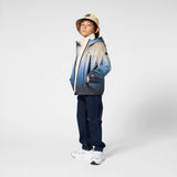 Blue Gradient Hooded Windbreaker