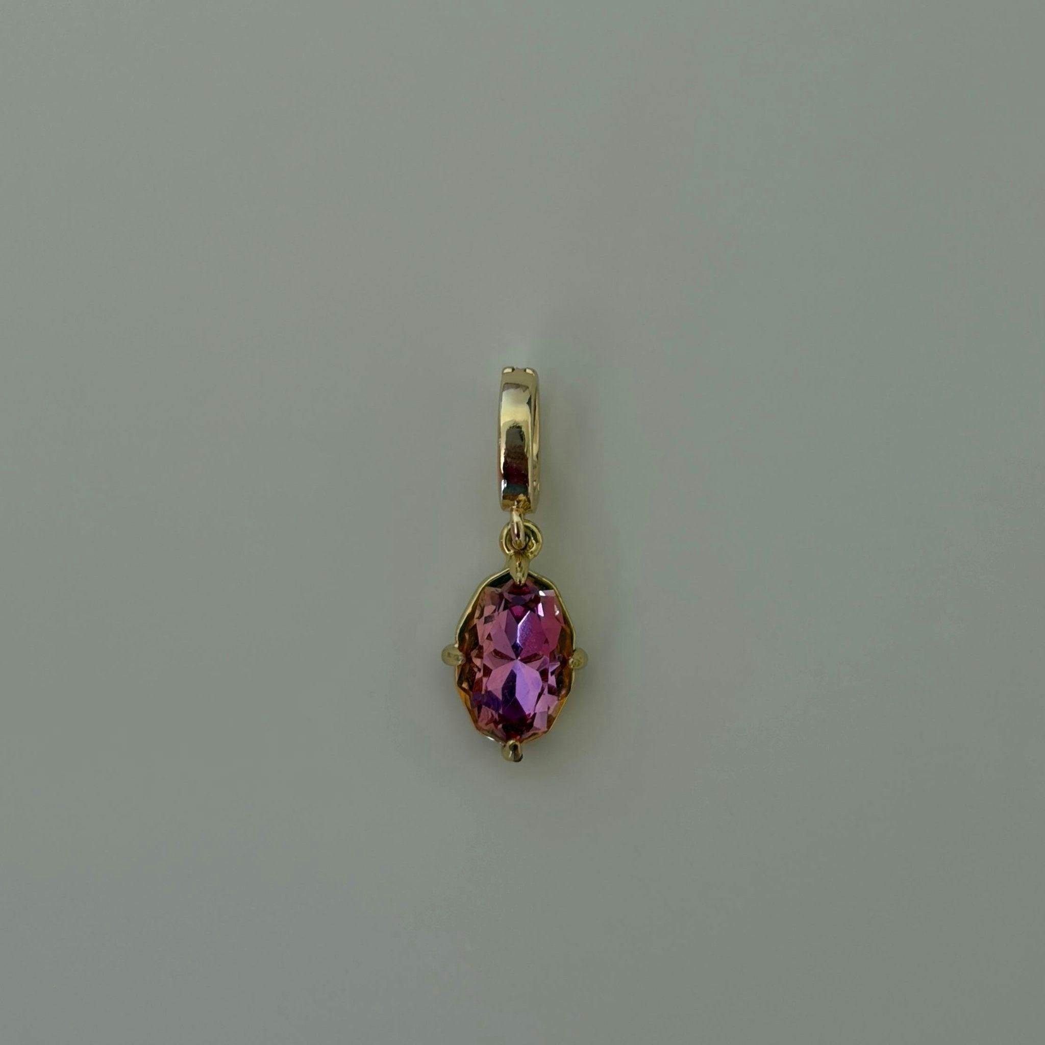Hot Pink Gem Charm