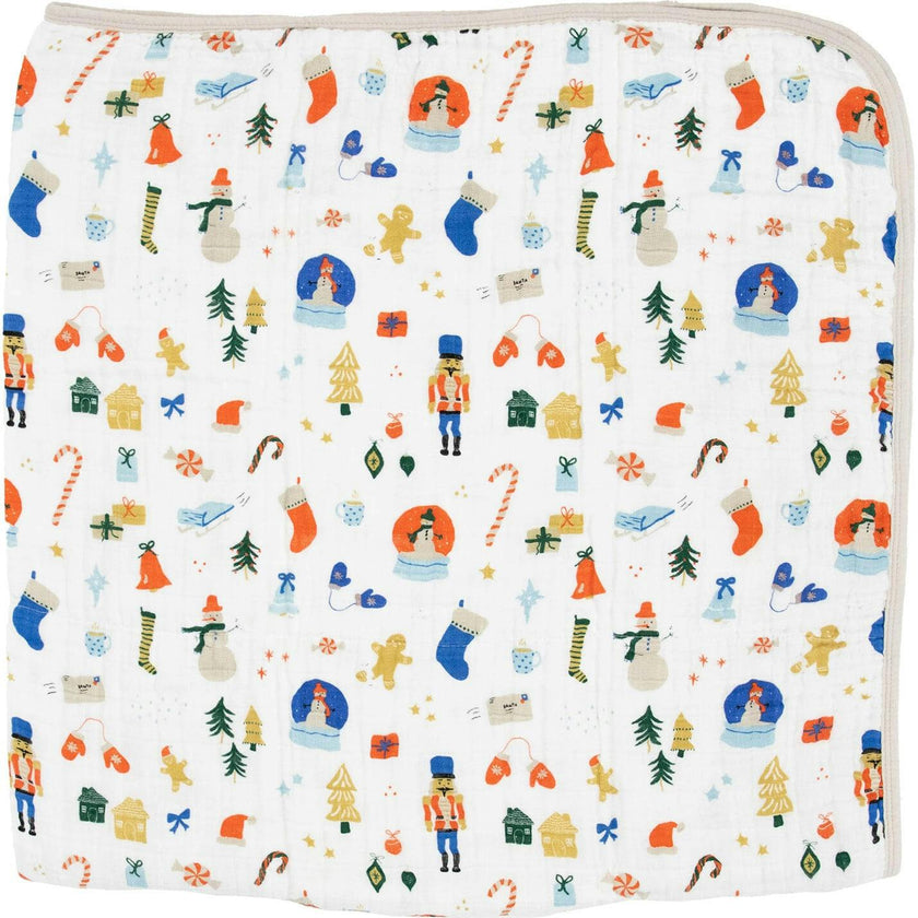 Original Cotton Muslin Quilt - Christmas Time