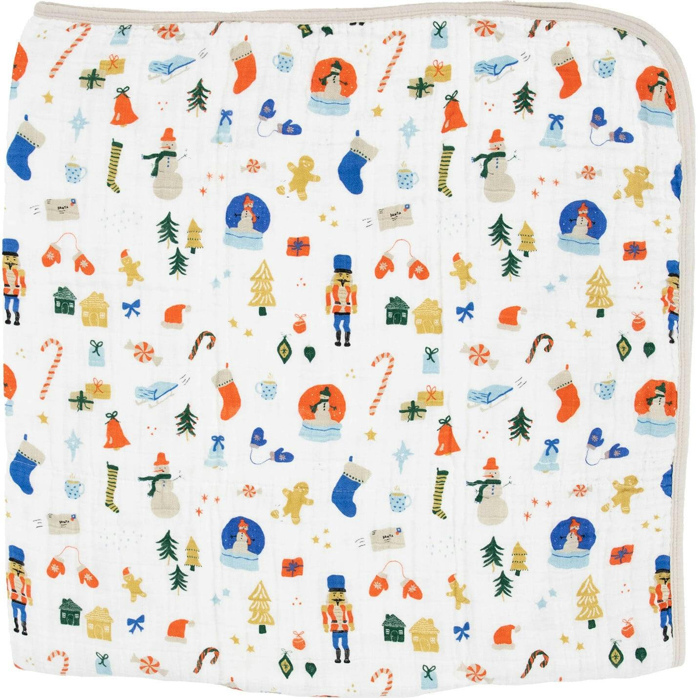 Original Cotton Muslin Quilt - Christmas Time