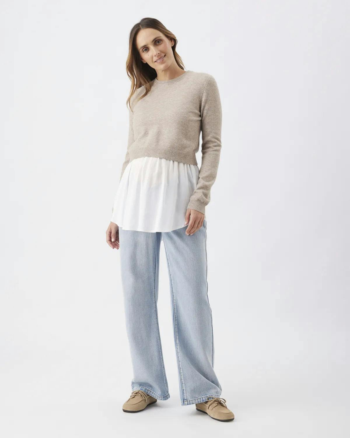 Billie Elastic Waist Jean Light Wash