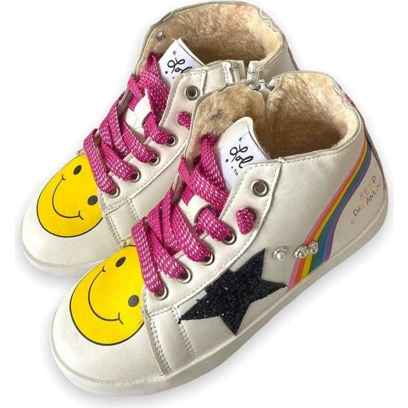 Rainbow Smiley Hi Top Sneaker