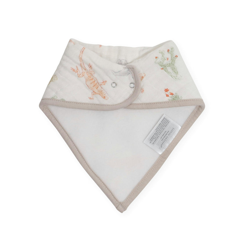 Cotton Muslin + Fleece Bandana Bib 4 Pack - Adobe Checker