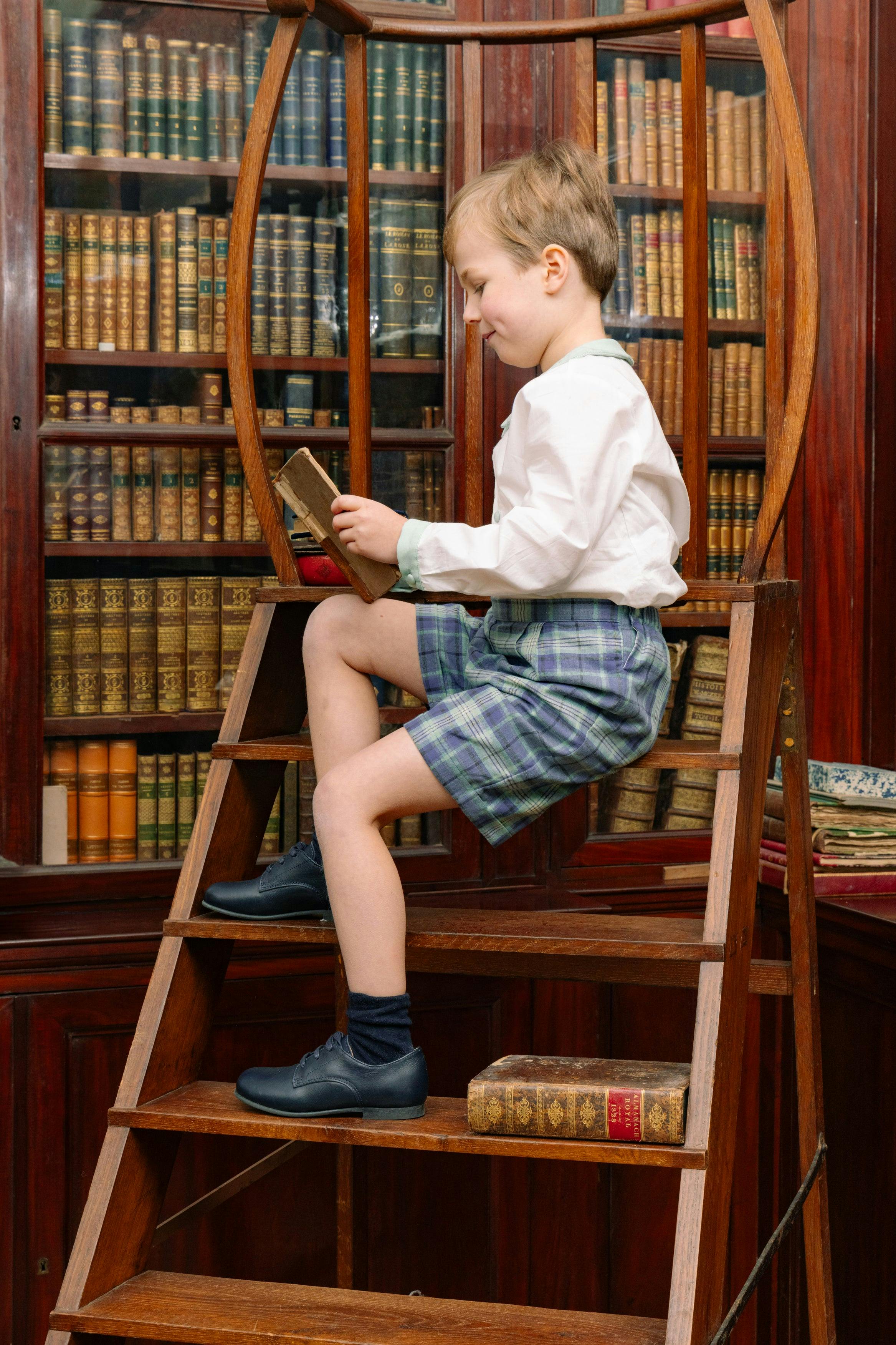 William Blue Tartan Dressy Set