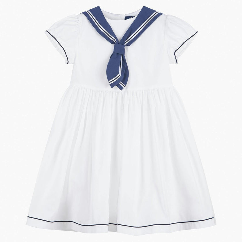 Philippa Sailor Dress in White