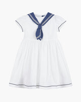 Philippa Sailor Dress in White