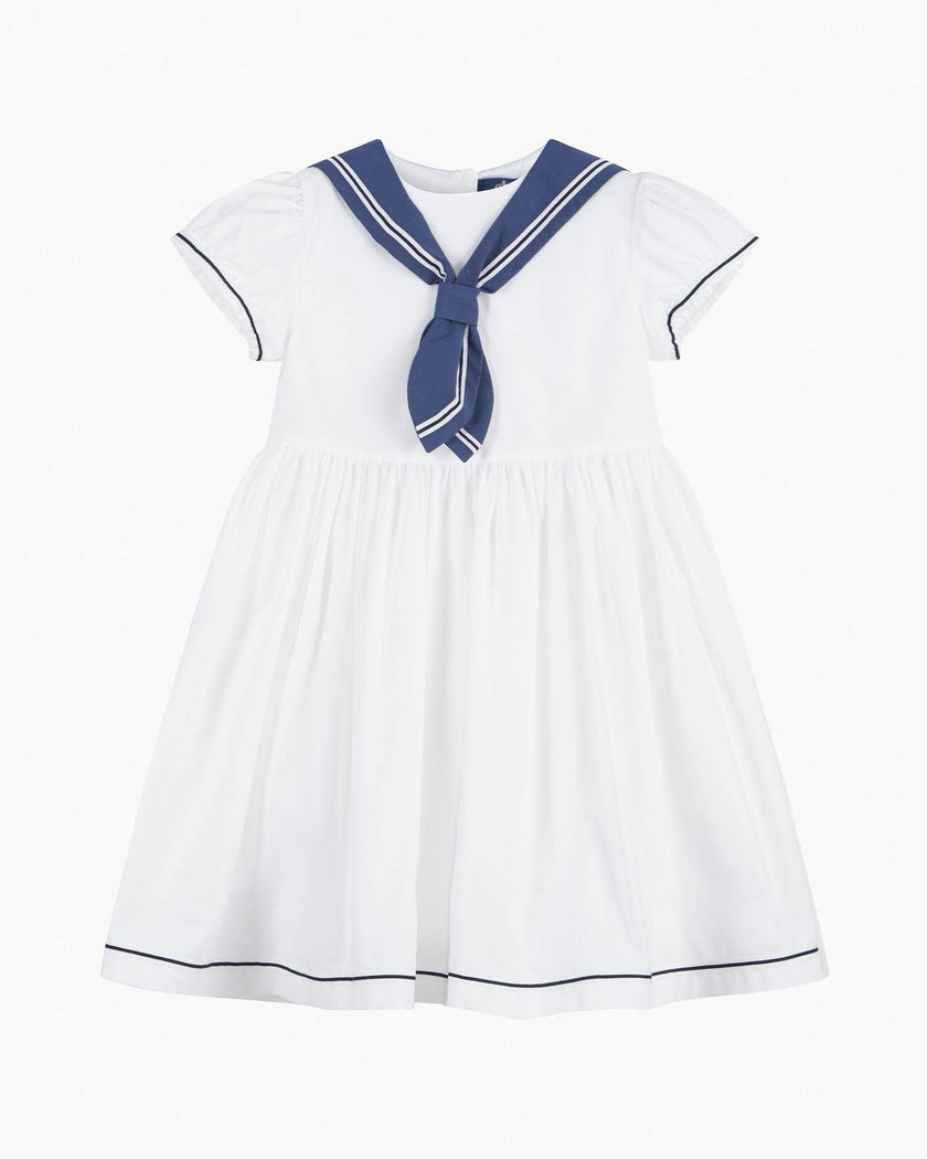 Philippa Sailor Dress in White