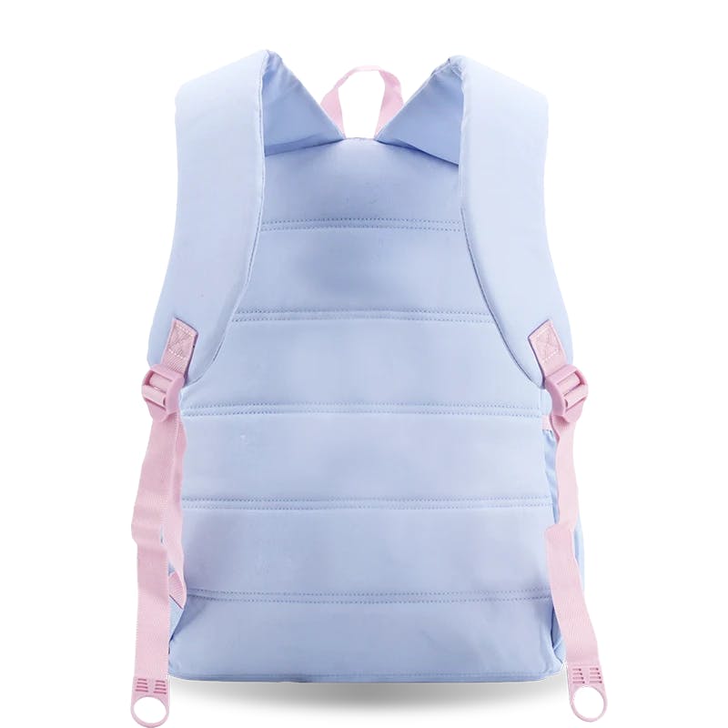 Oz Daypack Backpack with Doodle Large Pencil Case in Baby Blue