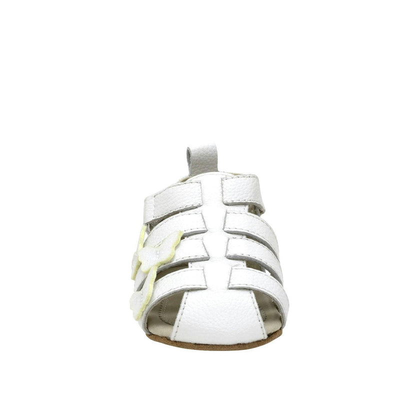 Mariposa White Leather Sandal
