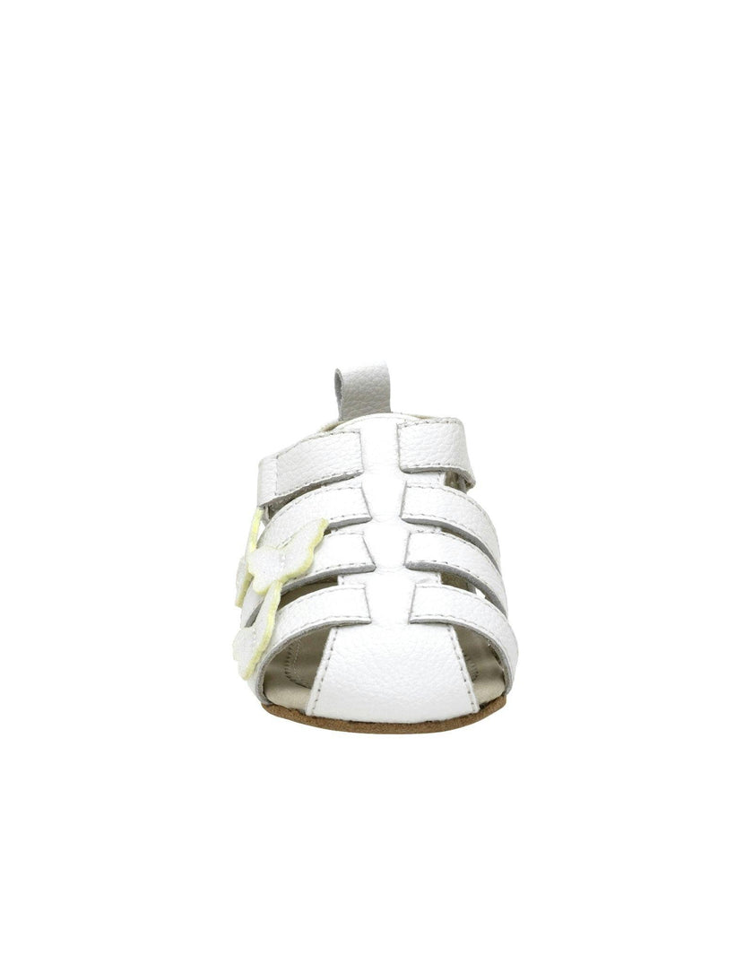 Mariposa White Leather Sandal