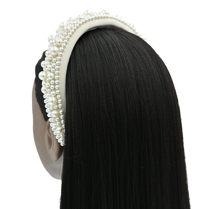 Multicolored Royal Pearl Tiara Headband