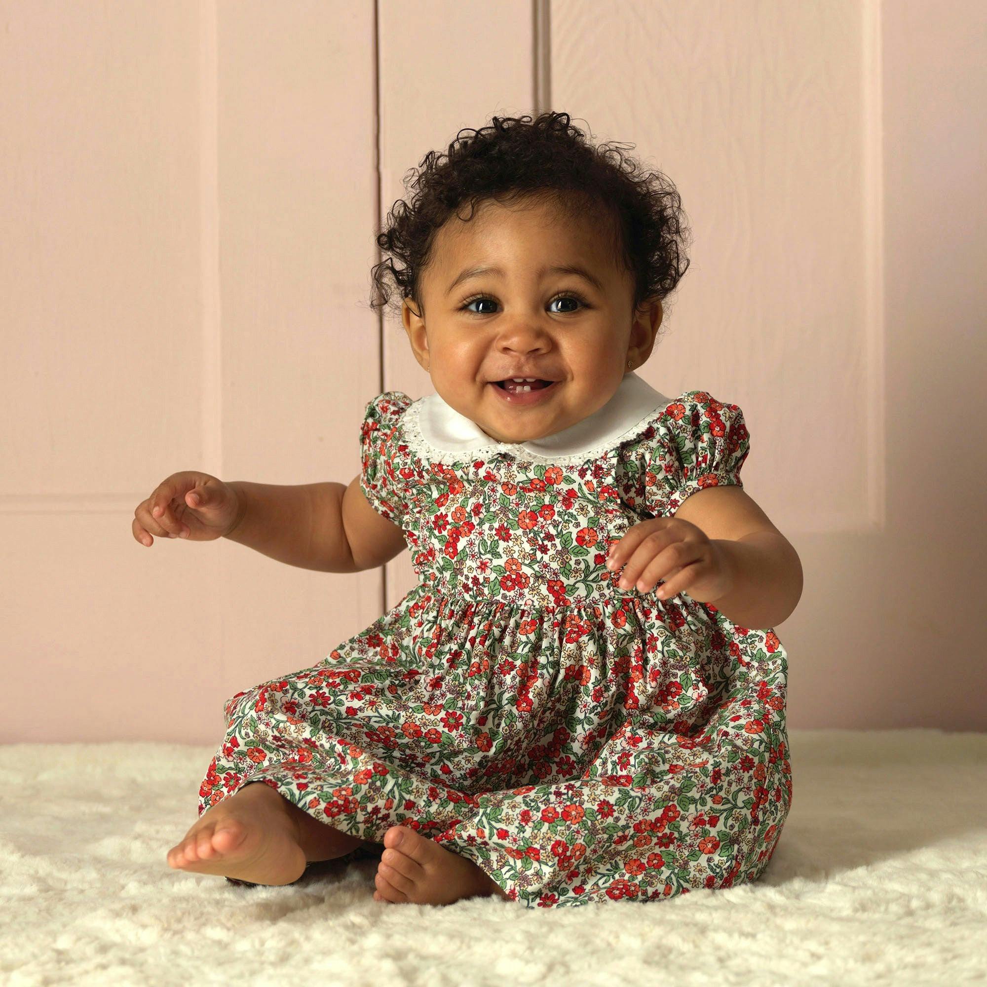 Botanical Frill Front Dress & Bloomers