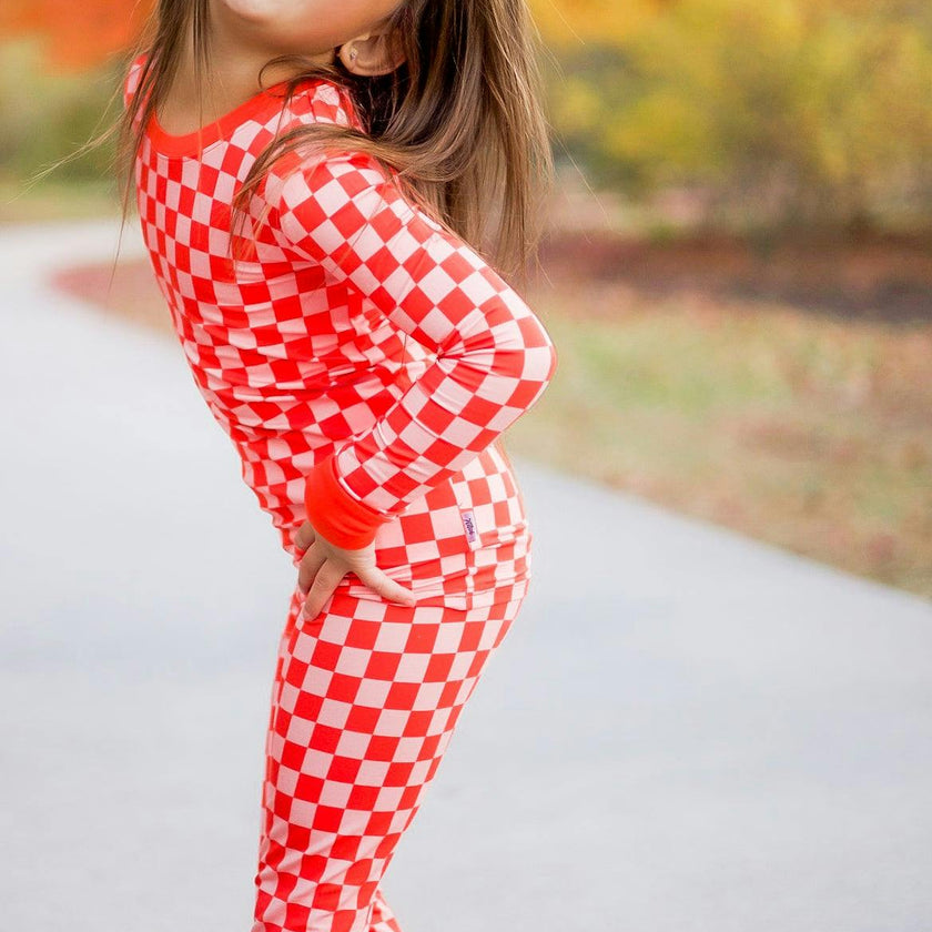 Pink Checked Out 2 Piece Pajama Set