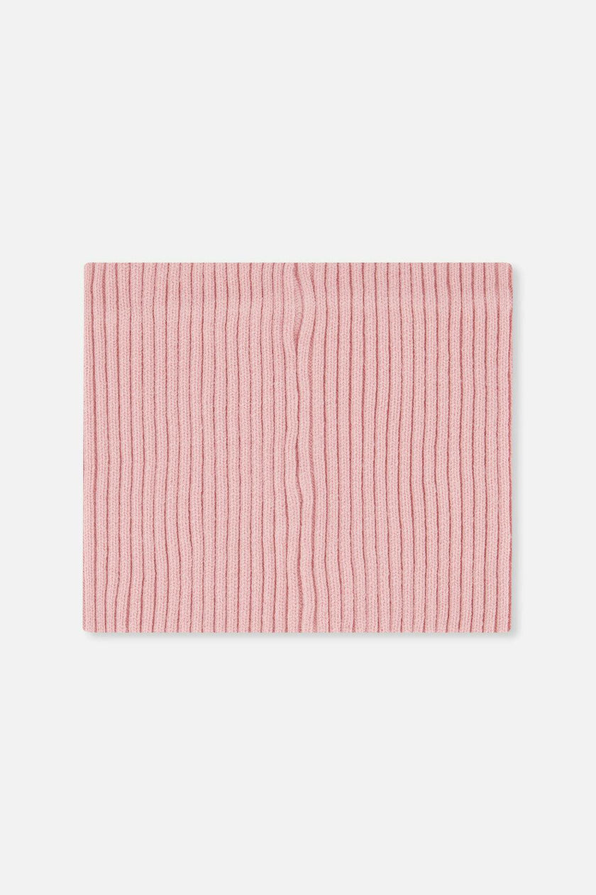 Baby Ribbed Knit Neckwarmer Pale Dusty Pink