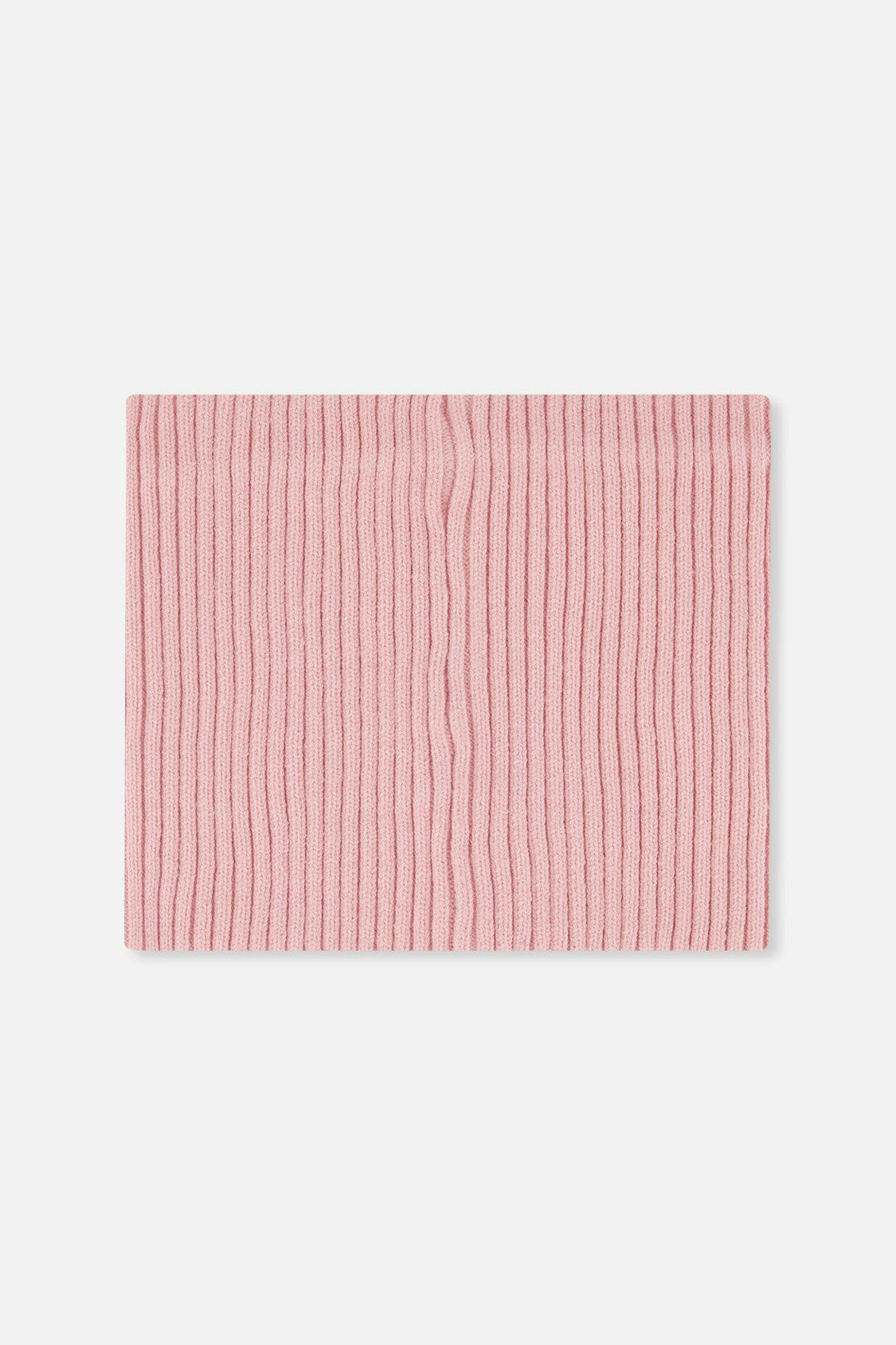 Baby Ribbed Knit Neckwarmer Pale Dusty Pink