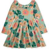 Ruffle Collar Ballet Dress, Green