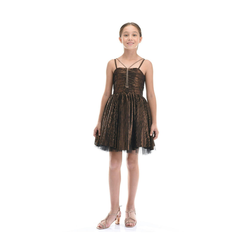 Bronze Gianotta Strapped Dress