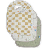 Cotton Muslin Classic Bib 3 Pack - Adobe Checker