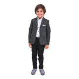 Smoky Gray Peak Lapel Blazer