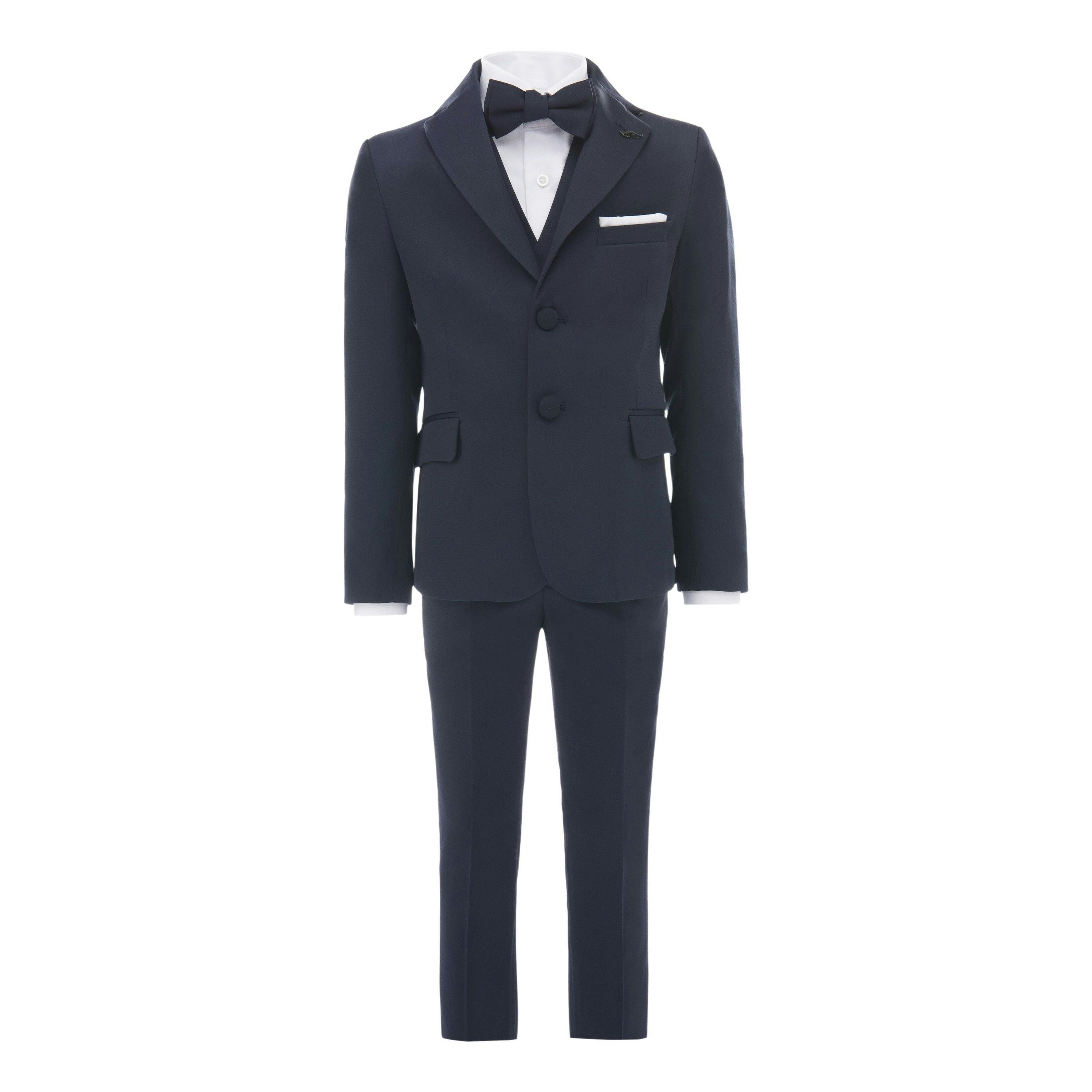 Navy Blue Peak Lapel Tuxedo