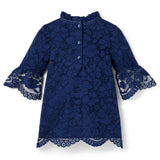 The Floral Lace Dress , blue
