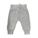 Baby Boy Knit Pants in Gray Marble