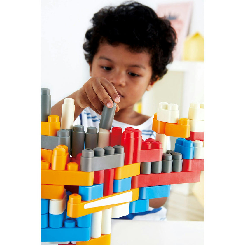 Hape: PolyM: City Airport&nbsp;- 142pc Building Blocks Toy Set w/ Figurines