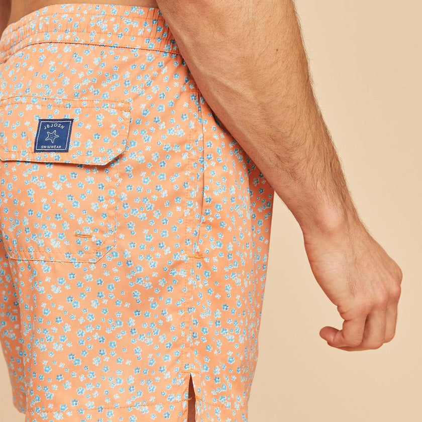 Orange Flowers Men's Swim Shorts
