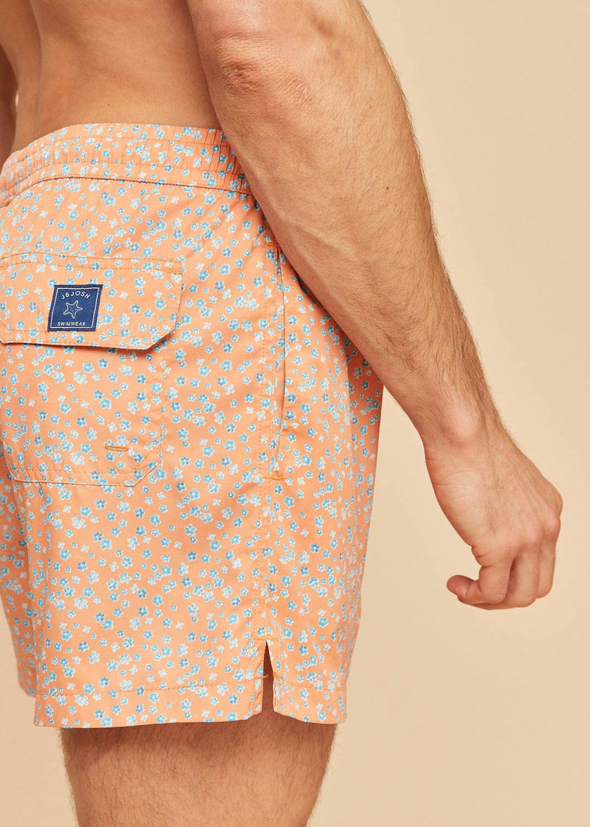 Orange Flowers Men's Swim Shorts