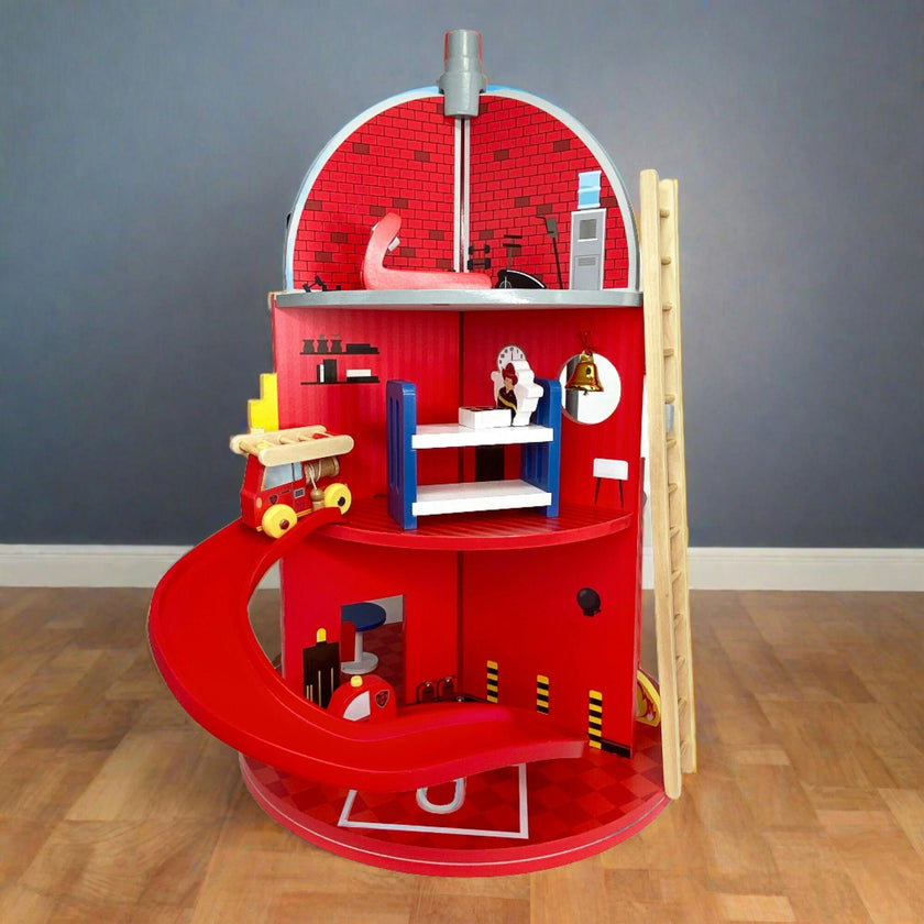 3-Story Fire Station Playset with 25 Figurines and Furnishings