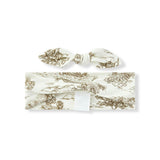 Country Toile Luxe Stretch Knotted Headband