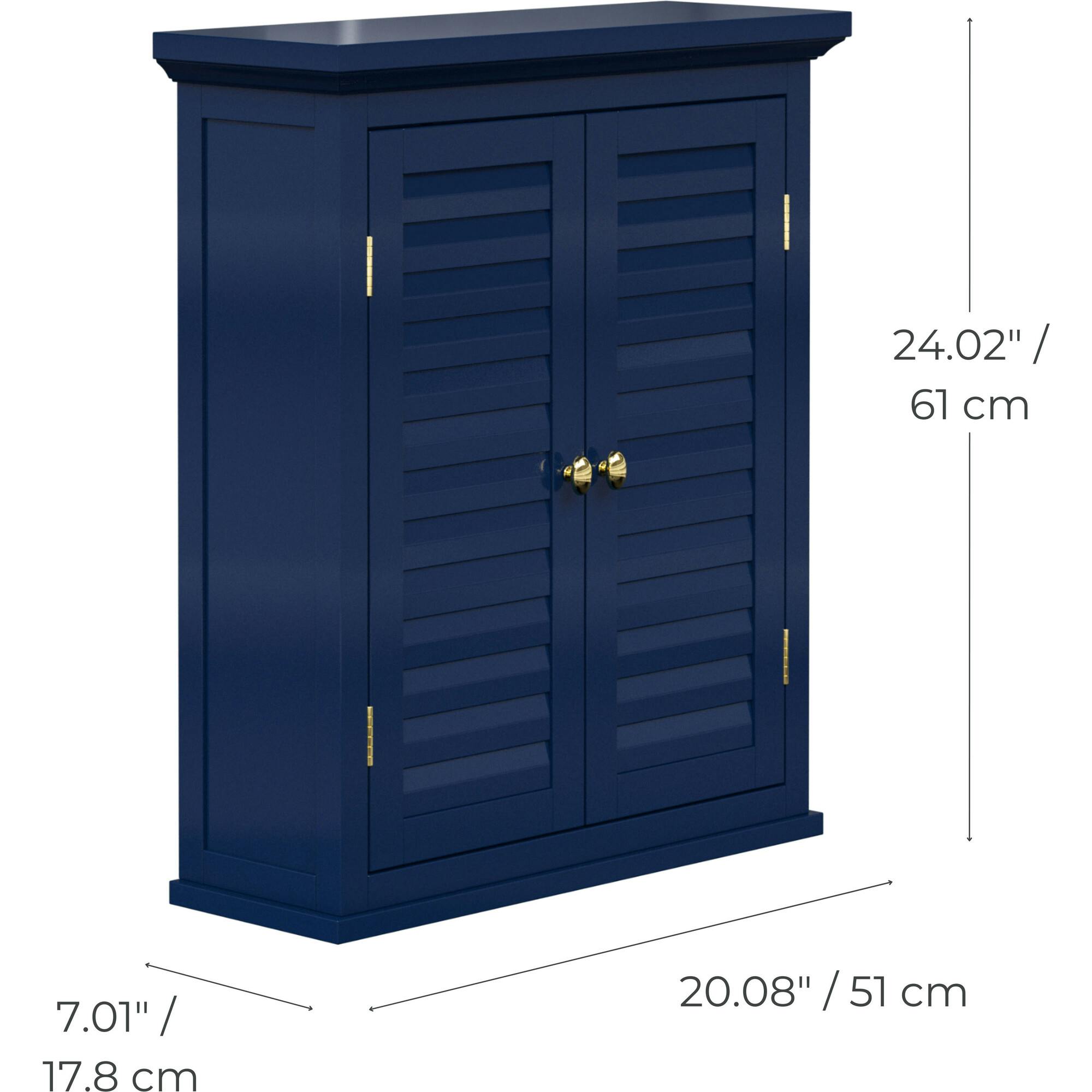 Teamson Home Glancy Removable Two-Door Wall Cabinet