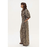 Culotte Metallic Linen Pants - Impala Print