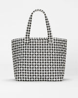 Black/White Gingham Large Metro Tote Deluxe
