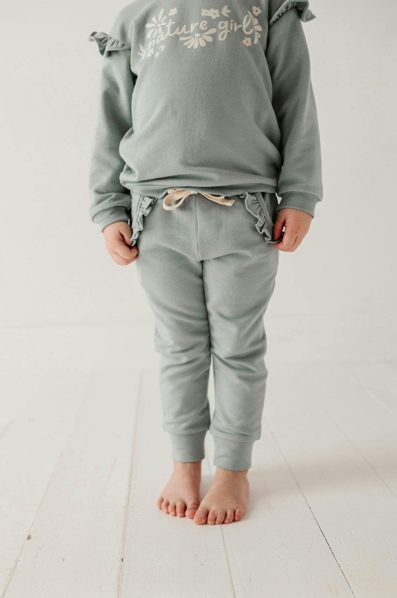 Girl's Joggers in Slate