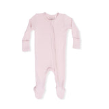 Solid Veiled Pink - 2 Way Zipper Footie