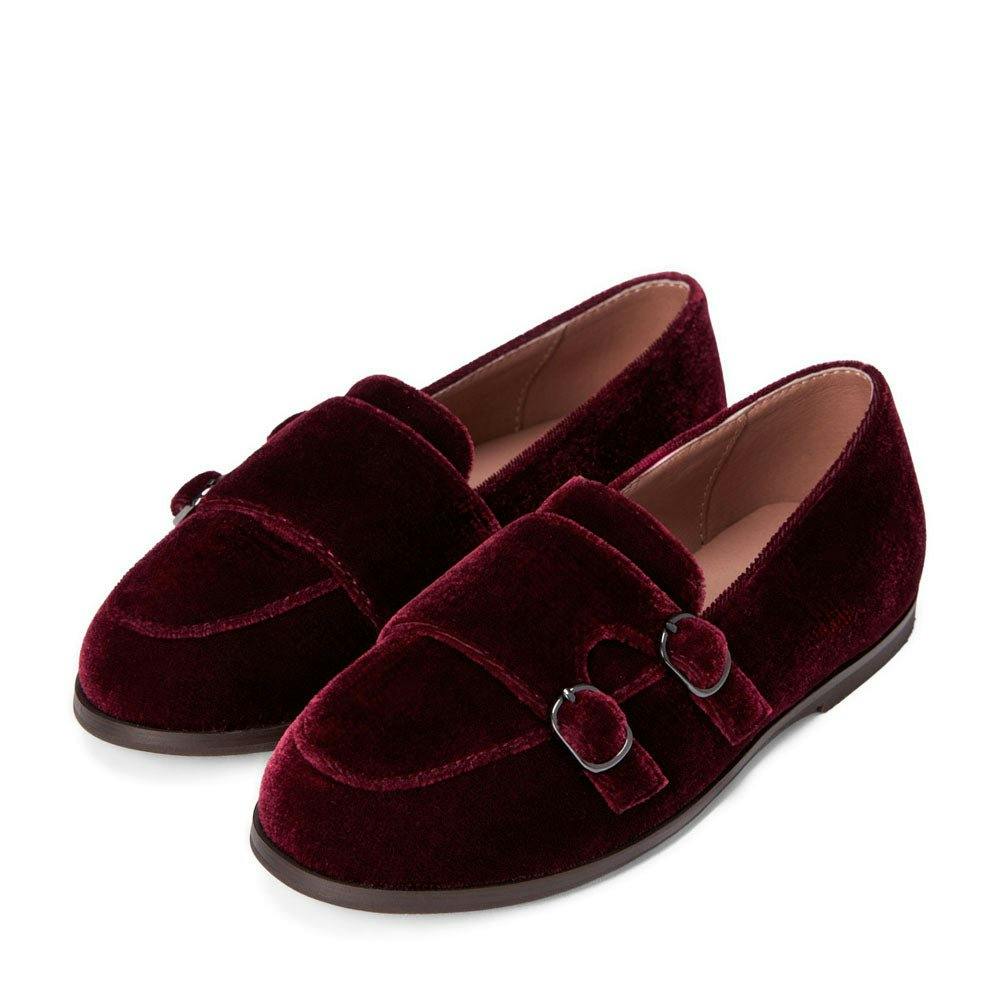 Ingrid Velvet Ribbon Trim Loafers