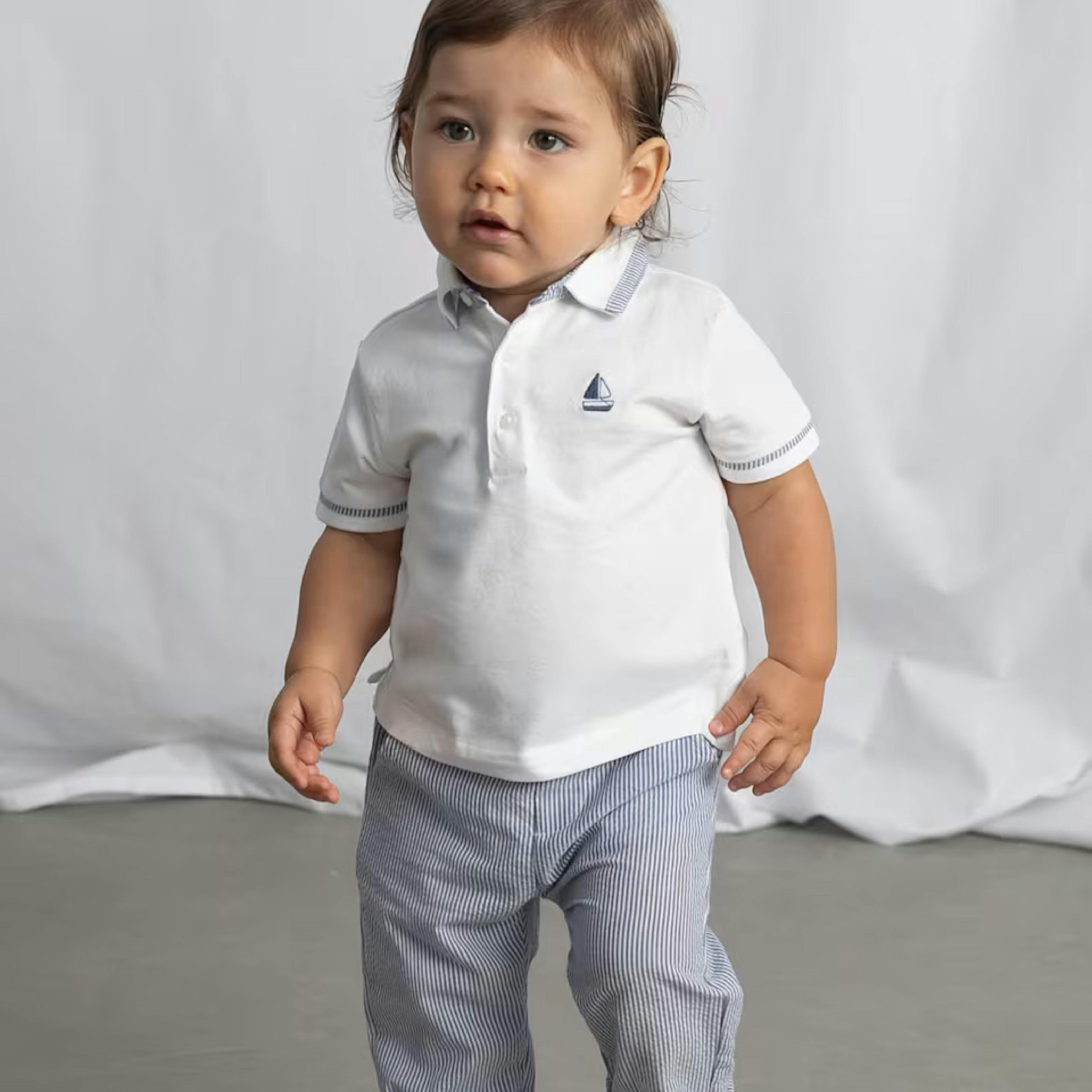 Blue & White Pinstripe Pants