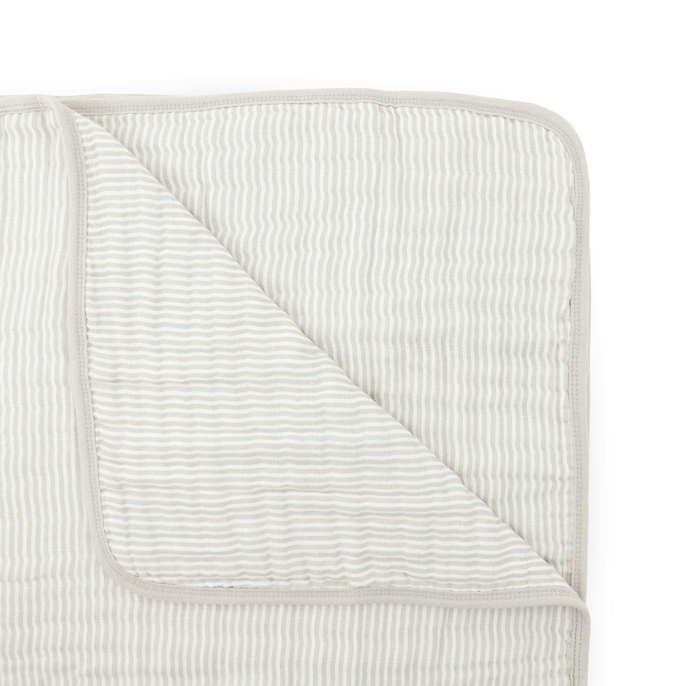 Original Organic Cotton Muslin Quilt - Sand Stripe