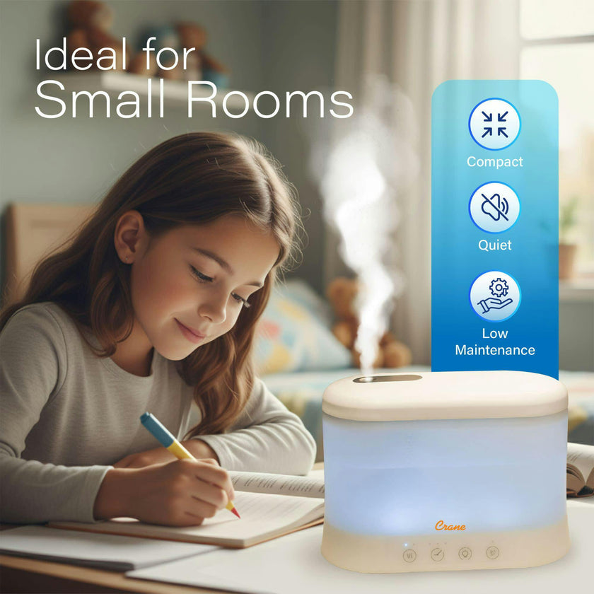 0.5 Gallon Top Fill Cool Mist Humidifier & Essential Oil Diffuser