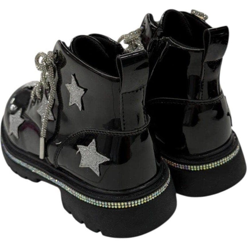 Black Rainbow Shimmer Stars Boots